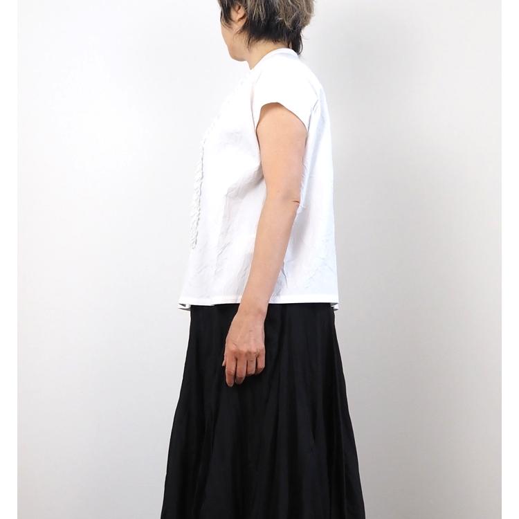 ニコルソンアンドニコルソン nicholson and nicholson シワ加工 フレンチスリーブフリルシャツ RAY-CC | nicolson&nicolson | 12