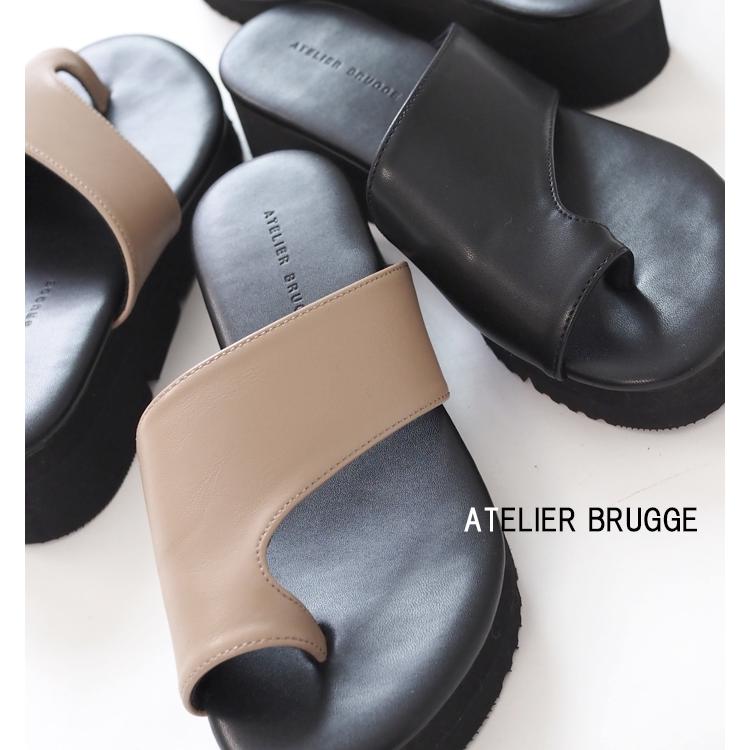 ATELIER BRUGGE（アトリエブルージュ） トングサンダル 厚底 フラット