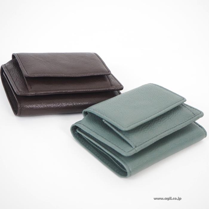 REN（レン） 本革3つ折り財布 ミニウォレット レディース メンズ