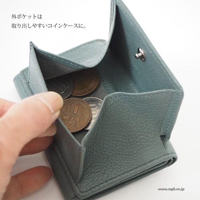 REN（レン） 本革3つ折り財布 ミニウォレット レディース メンズ