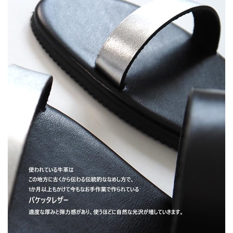 Nuovo Nicar ヌオヴォニカール レザーサンダル NERO ブラックxシルバー