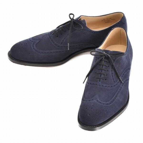 チャーチ/CHURCH'S シューズ メンズ BERLIN 内羽根式 ウイングチップ メダリオン レースアップシューズ ネイビー  617707G-0012-0007