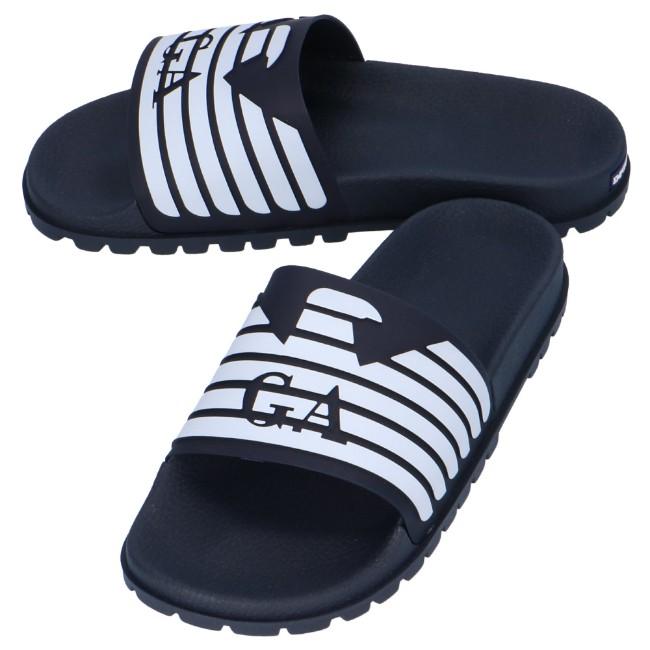 セール エンポリオ アルマーニ Emporio Armani シューズ メンズ Pvc スライドサンダル Blue Night White X4p077 Xl273 A043 050x4p077xl273a043 Agio 通販 Yahoo ショッピング
