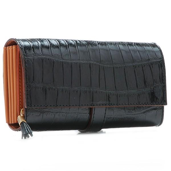 通販でクリスマス 財布 フェリージ Felisi クロコ型押し 2つ折り長財布 フェリージ メンズ 3005 Sa Sa0003 ブラック 二つ折り長 財布 型押しカーフスキン 財布 Www Mohanvilaas Com