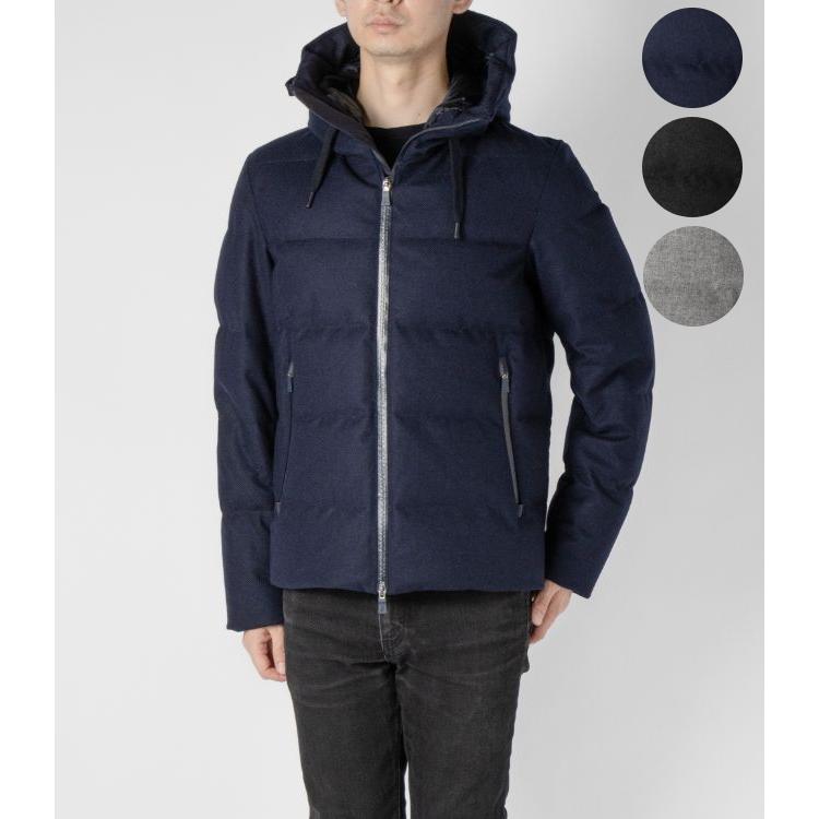 訳あり特価】HERNO Laminar ネイビー フード付き ダウンジャケット