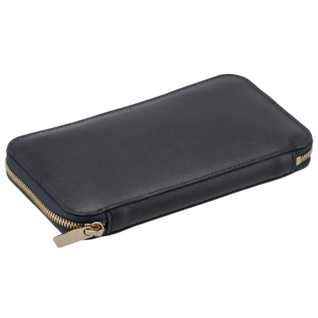 ヴァレクストラ/VALEXTRA 財布 メンズ CLASSIC ZIP PURSE/グレインカーフスキン ラウンドファスナー長財布 NAVY BLUE V9L06-044-000UOC｜agio-aj｜03