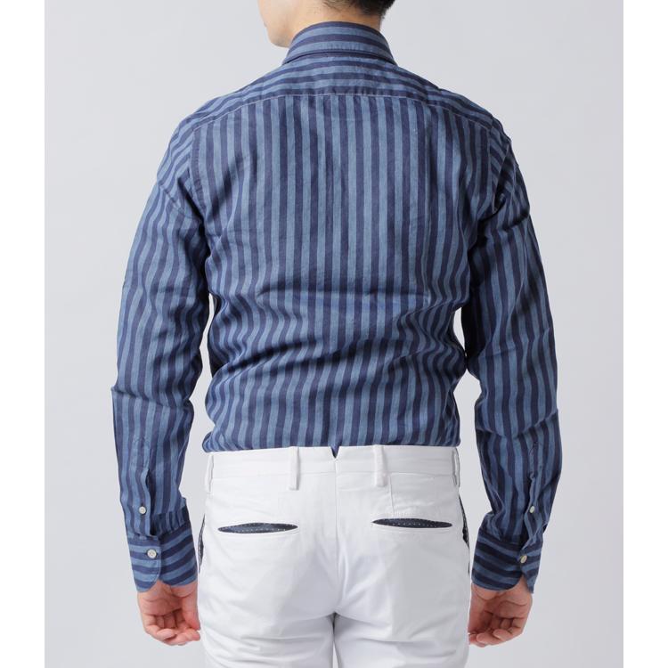 Final Sale フィナモレ Finamore シャツ メンズ Tokio コットンリネンストライプシャツ Simone 214simone Agio 通販 Yahoo ショッピング