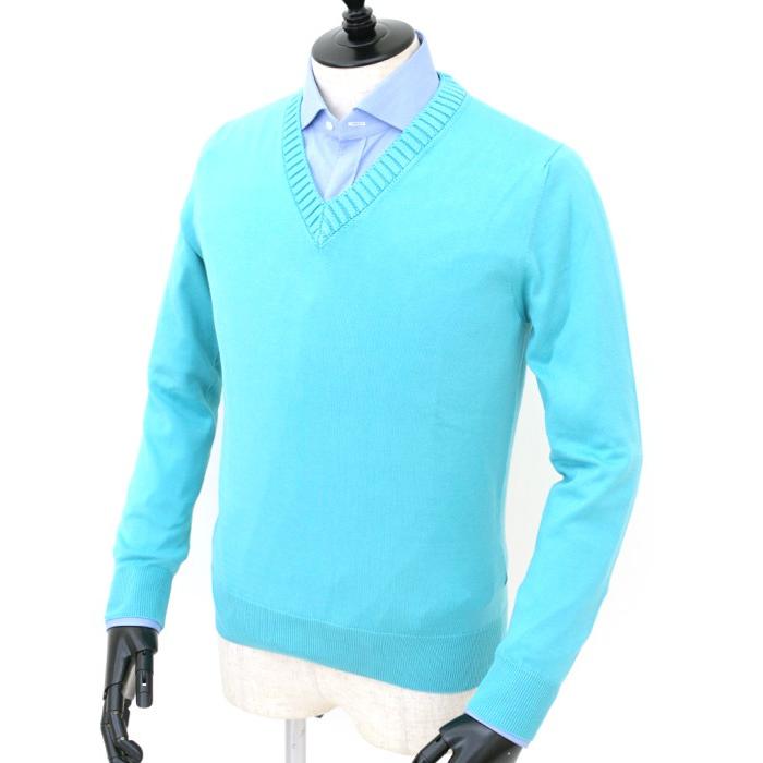 アウトレットセール クルチアーニ Cruciani ニット メンズ コットン100 Vネックニット エメラルドグリーン Cu 0002 03ef 224cuef Agio 通販 Yahoo ショッピング