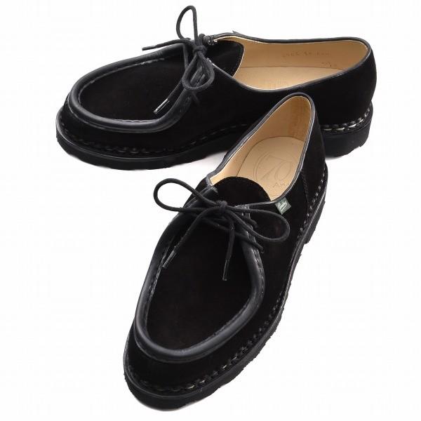 パラブーツ/PARABOOT シューズ メンズ ミカエル チロリアンシューズ ベロアレザー ブラック MICHAEL-7158-50NO