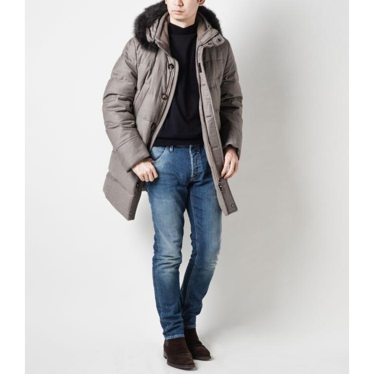 SALE】 ムーレー/MOORER コート メンズ N-3B型 ダウンコート LoroPiana  