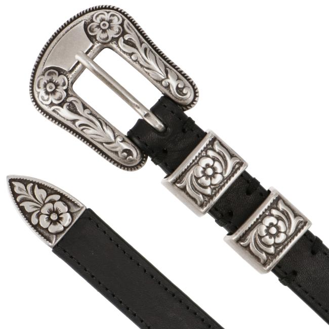 ジェイ&エムデヴィッドソン/J&M DAVIDSON ベルト メンズ WESTERN BUCKLE 20mm レザーベルト BLACK BWST0XXAN20-0001-999S｜agio-aj｜05