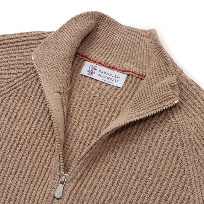 ブルネロ クチネリ/BRUNELLO CUCINELLI ニット メンズ マルフィレコットン ドライバーズニット ジップアップニットブルゾン 2024年春夏新作 M2W706016-0011｜agio-aj｜06