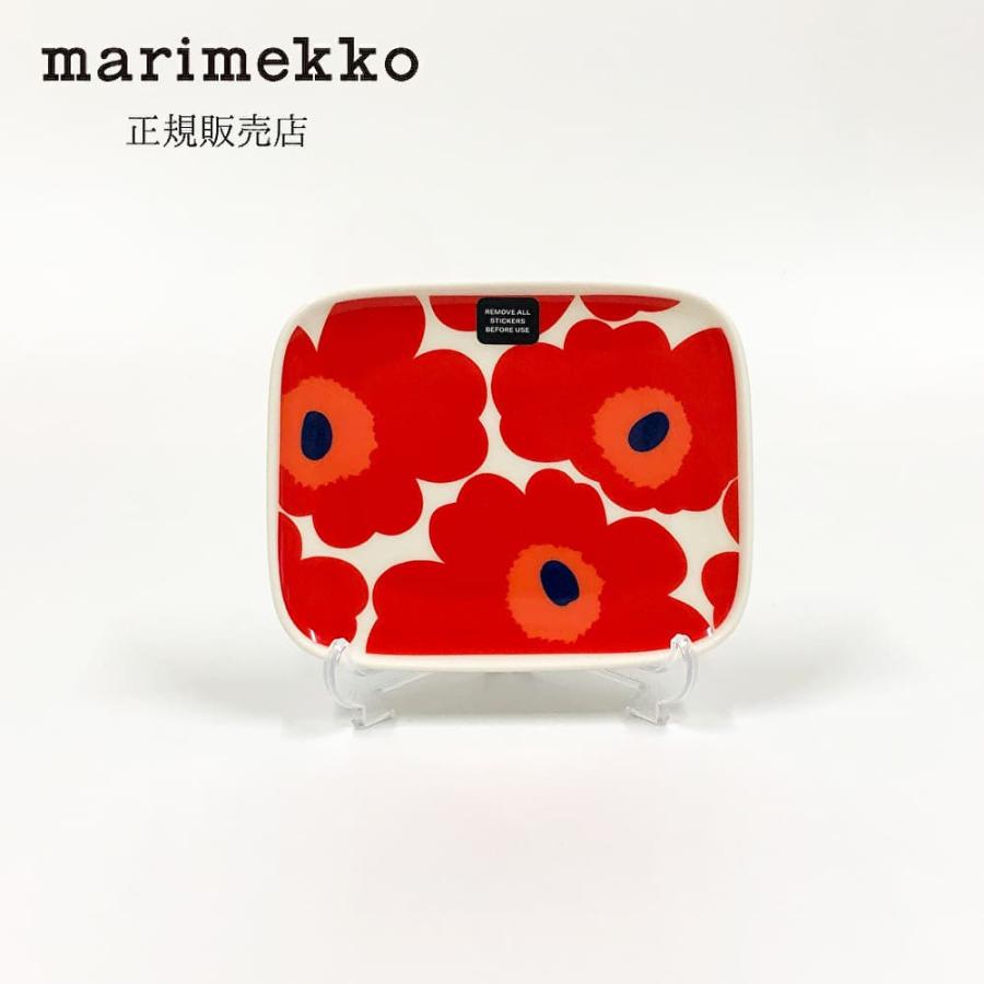 marimekko（マリメッコ） プレート Unikko (ウニッコ) 15×12cm レッド
