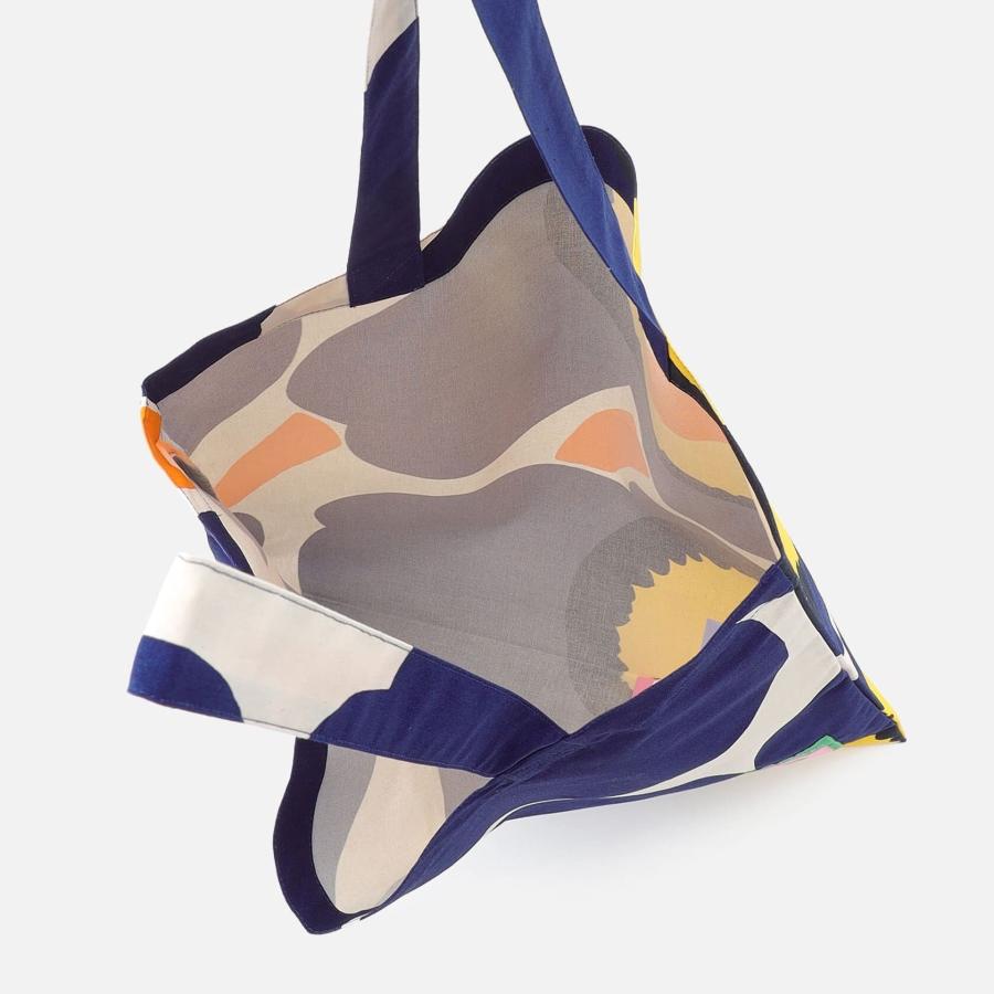 【Unikko 60周年限定】 マリメッコ トートバッグ Unikko (ウニッコ) 43×43cm ダークブルー×イエロー 北欧 おしゃれ レディース メンズ 日本正規品 爆買 | marimekko | 02