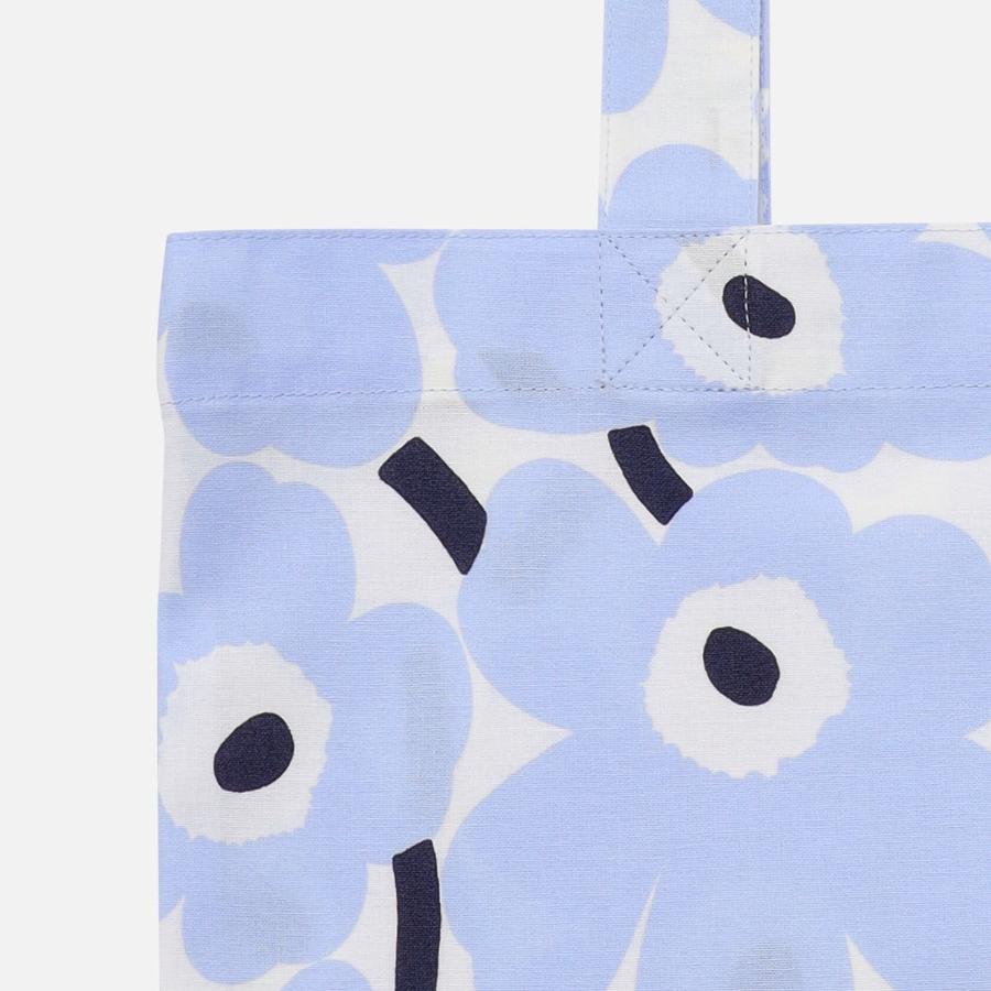 【アジア限定】 マリメッコ トートバッグ Mini Unikko (ミニウニッコ) 43×44cm ライトブルー×ホワイト 北欧 おしゃれ レディース 日本正規品 爆買 | marimekko | 03
