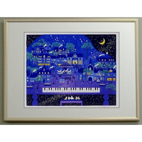 ☆ 吉岡 浩太郎 ☆「東京銀河鉄道」ジグレー版画クリスタルプリント