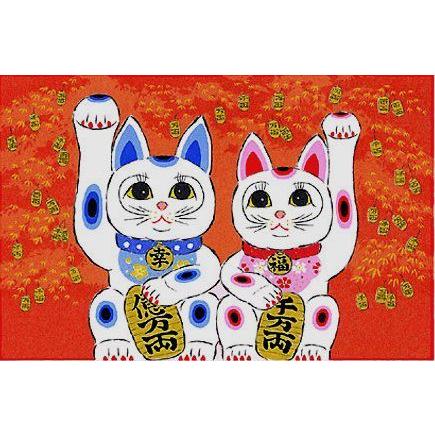 吉岡浩太郎　幸運来福・招き猫 風水開運版画 IP39 幸運来福・招き猫吉岡浩太郎 : 絵画と額縁のアート