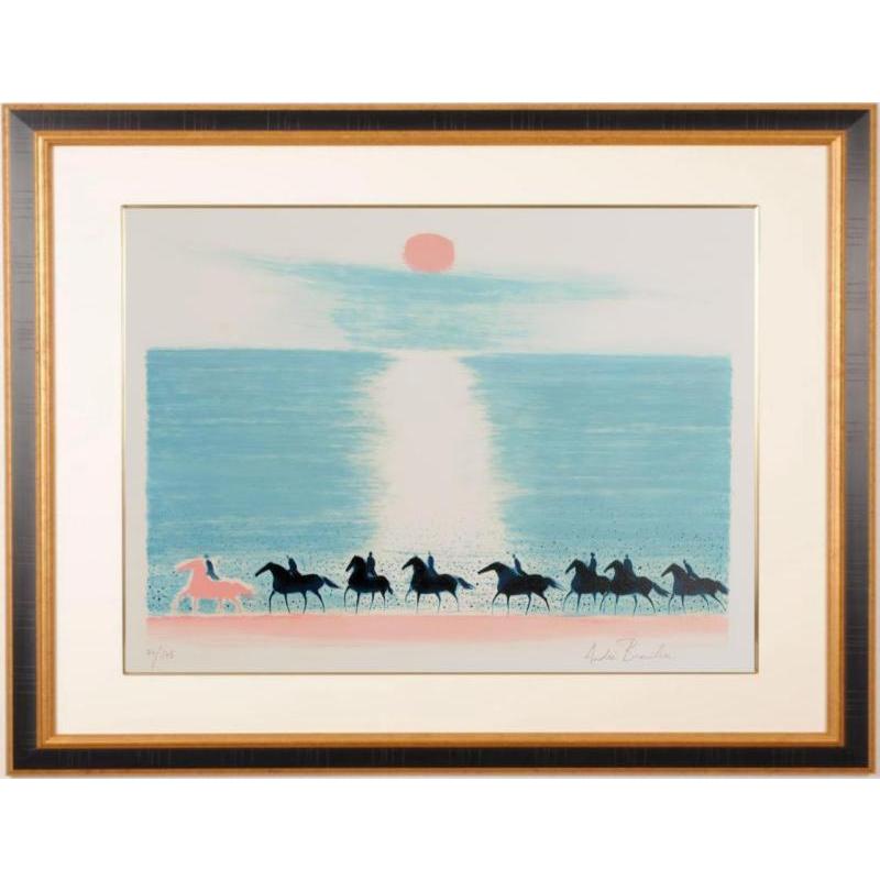 アンドレ・ブラジリエ 太陽の馬 絵画 馬 風景画 インテリア リトグラフ