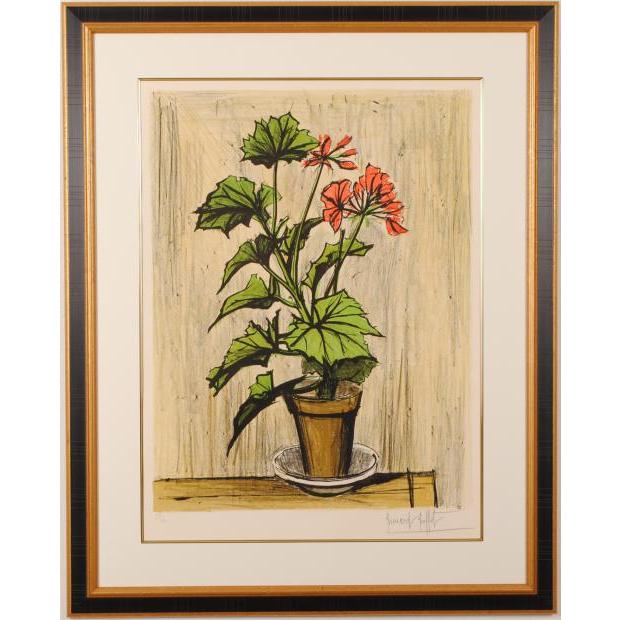 118)ベルナール ビュッフェ F6号 油絵 花束 花瓶 トランプ 118)ベルナール ビュッフェ F6号 油絵 花束 花瓶 トランプ