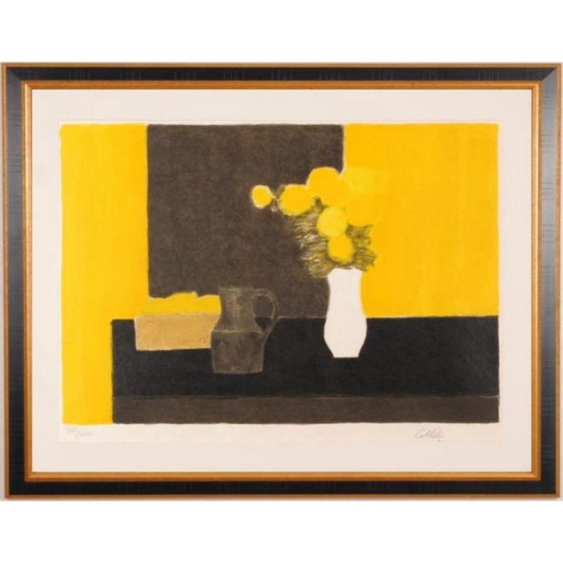 ベルナール・カトラン 花 絵画 ビクトリア調の花瓶とレモン ベルナール・カトラン 花 絵画 ビクトリア調の花瓶とレモン