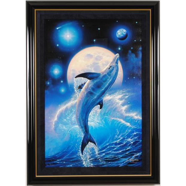 クリスチャンラッセン「バランス オブ ライフ」 正規品 鑑定証付き クリスチャン・リース・ラッセン バランス・オブ・ライフ イルカ 絵画