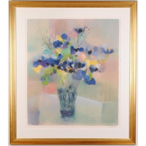 花 絵画 インテリア リトグラフ 版画 ダン・パルトゥーシュ 「ロイヤル