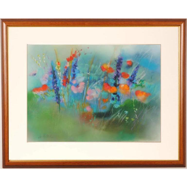 ダン・パルトゥーシュ ロマンティックバレー 花 絵画 パステル画