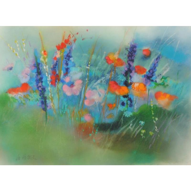 ダン・パルトゥーシュ ロマンティックバレー 花 絵画 パステル画