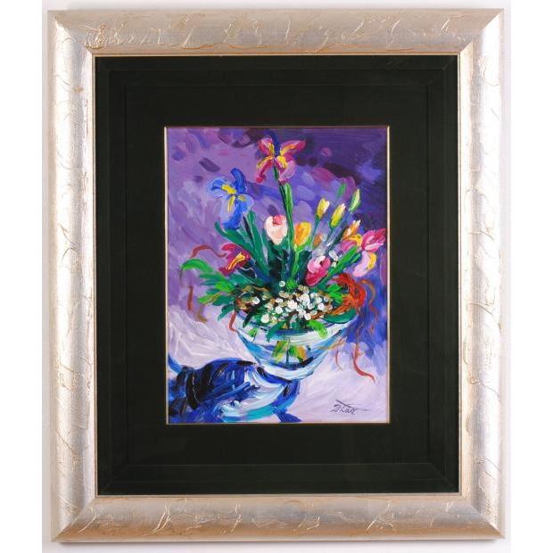 花 絵画 静物画 油絵 油彩画 ドロシー・ラズ 「バケットの花 花 絵画 静物画 油絵 油彩画 ドロシー・ラズ 「バケットの花