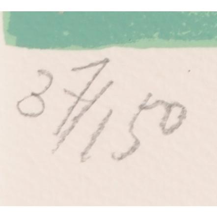 海 絵画 風景画 ヤシの木 絵 シルクスクリーン 版画 平野琳人 「パーム