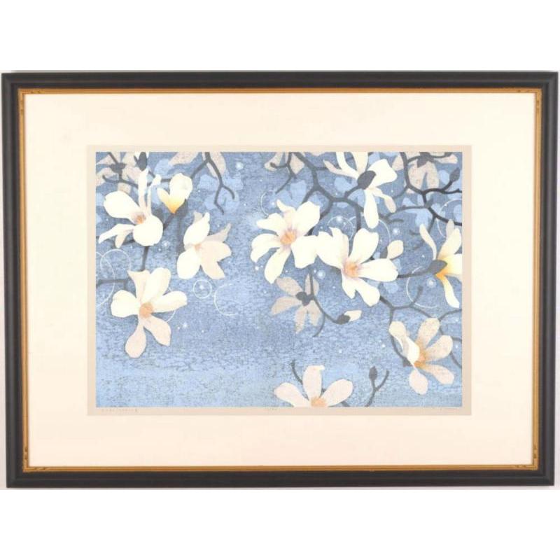 本荘正彦 everlasting 花 絵画 ハクモクレン 鳥 絵 四十雀 インテリア