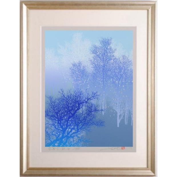 池上壮豊（いけがみ そうほう）氏 緑光 シルクスクリーン サイン入り