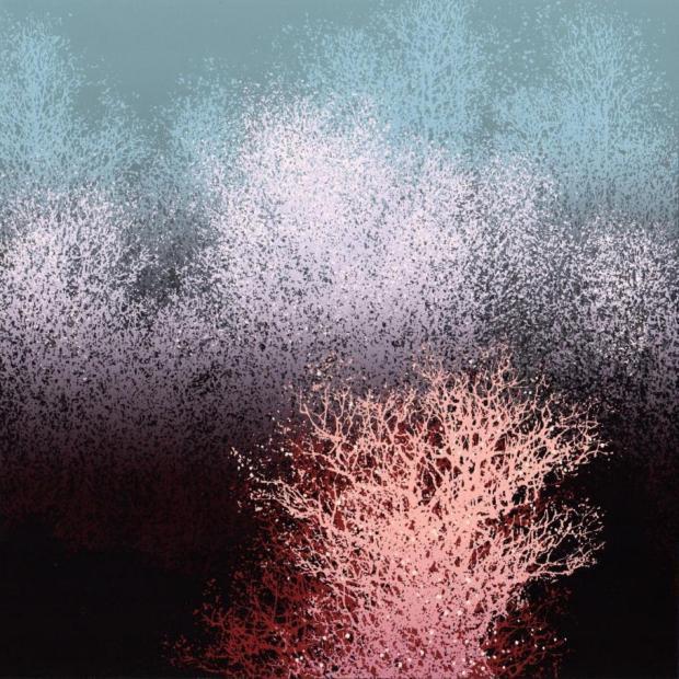 池上壮豊 想林 木 絵画 シルクスクリーン 版画 インテリア 2セート