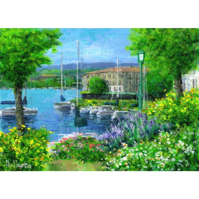 生田　明　絵 生田明 グラナダ・2 スペイン 絵画 海 風景画 油絵 インテリア