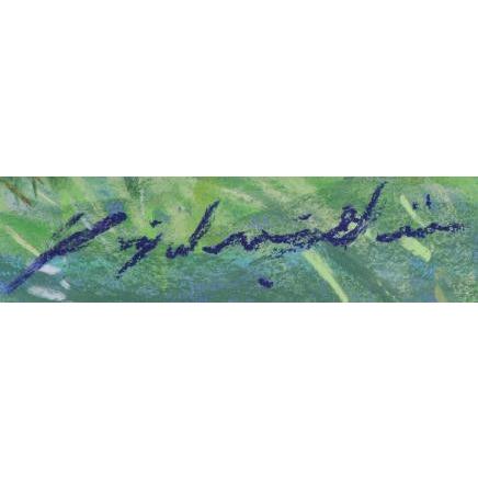 パステル画「夢の里」 今成敏夫 パステル画 虹に誘われて 【複製】【パステル画