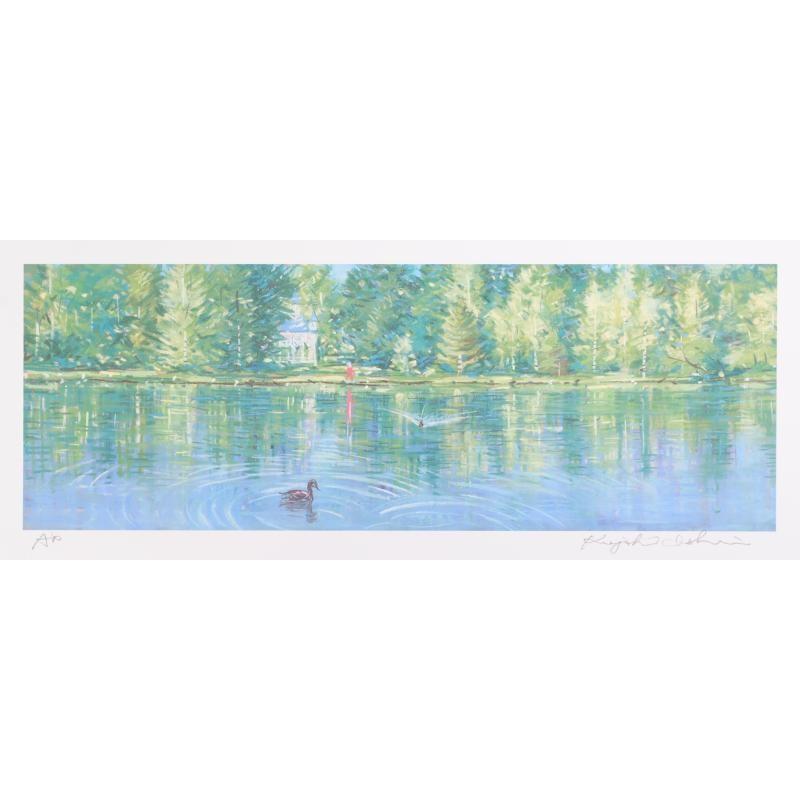 石井清 絵画 絵 版画 ジークレー アウランコ 北欧 フィンランド 国立都市公園 風景画 額付き インテリア プレゼント 新築祝い 開店祝い