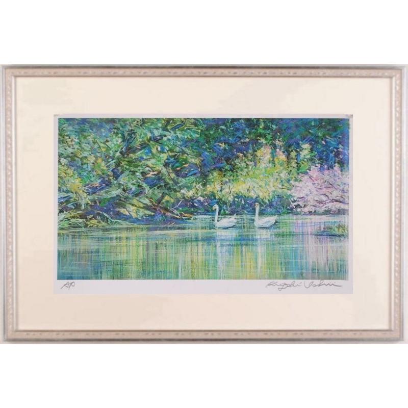 白鳥 絵画 鳥 絵 スウェーデン 風景画 北欧 版画 ジークレー 白鳥 絵画 鳥 絵 スウェーデン 風景画 北欧 版画 ジークレー