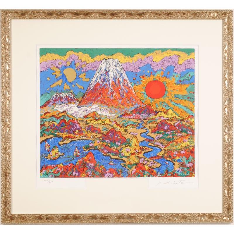 絹谷幸二 日月万丈富嶽 富士山 絵画 風景画 インテリア 絹谷幸二 日月万丈富嶽 富士山 絵画 風景画 インテリア