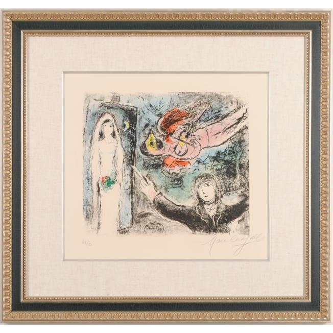 マルク・シャガール 可愛い花嫁 インテリア 絵画 オリジナルリトグラフ