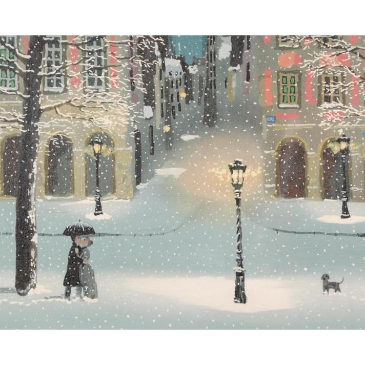 ミッシェル・ドラクロワ 恋人たちの四季・冬 パリ 絵画 風景画 ミッシェル・ドラクロワ 恋人たちの四季・冬 パリ 絵画 風景画