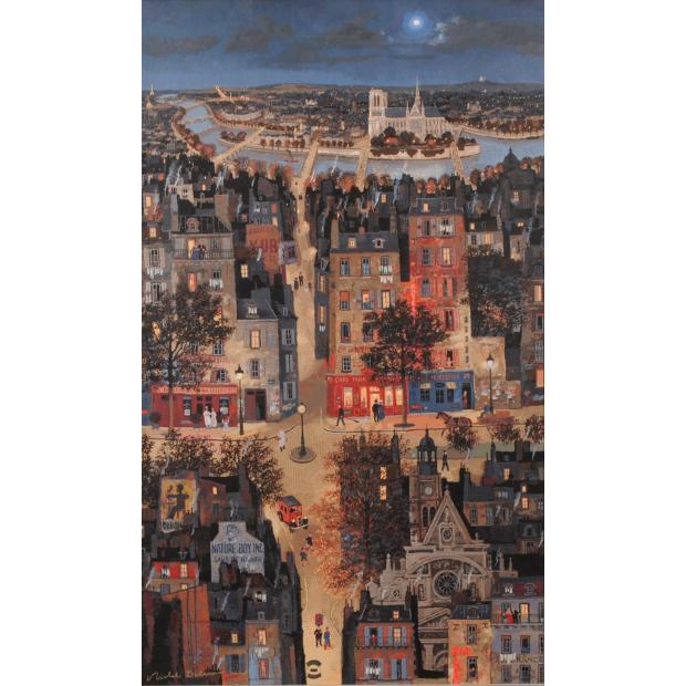 ミッシェル・ドラクロワ サンジャック通り パリ 絵画 風景画 ミッシェル・ドラクロワ サンジャック通り パリ 絵画 風景画