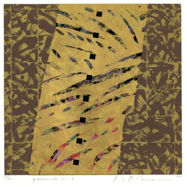 ☆ 南正雄 シルクスクリーン 南正雄 シルクスクリーン 版画 絵画 抽象画 プロムナード・32-3