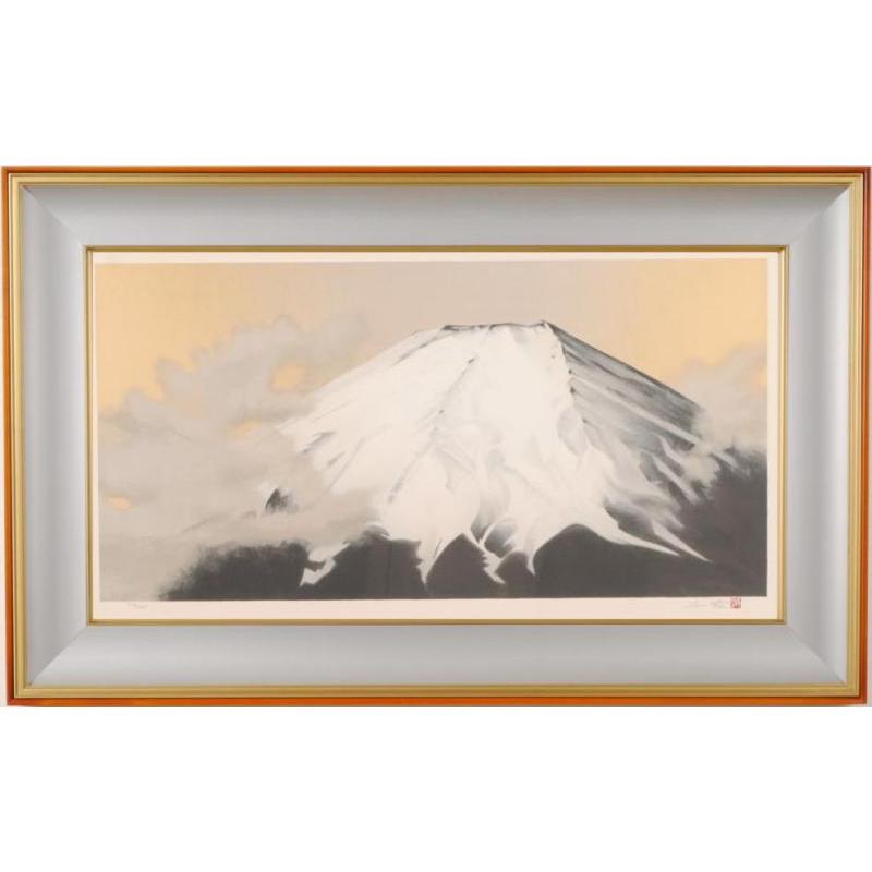 中島千波 不二 富士山 絵画 風景画 和風 リトグラフ 版画 中島千波 不二 富士山 絵画 風景画 和風 リトグラフ 版画