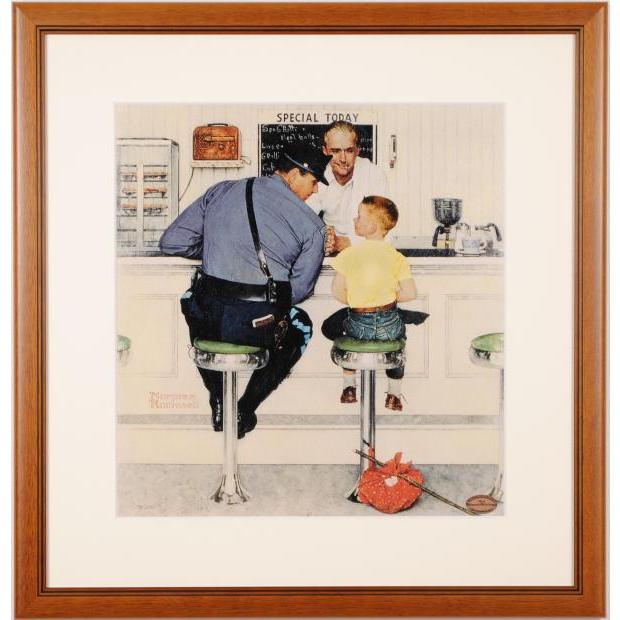 ノーマン・ロックウェル 絵画 「ランナウェイ」 ジークレー 版画 ノーマン・ロックウェル 絵画 「ランナウェイ」 ジークレー 版画
