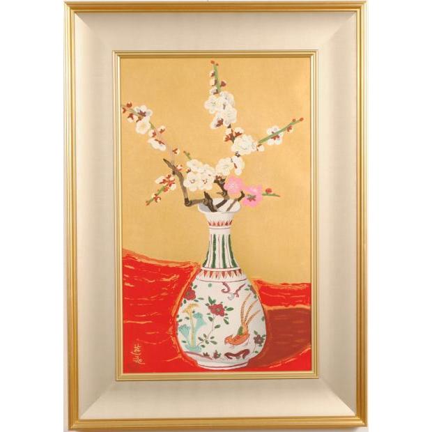 小倉遊亀 梅 花 絵画 静物画 和風 木版画 インテリア プレゼント
