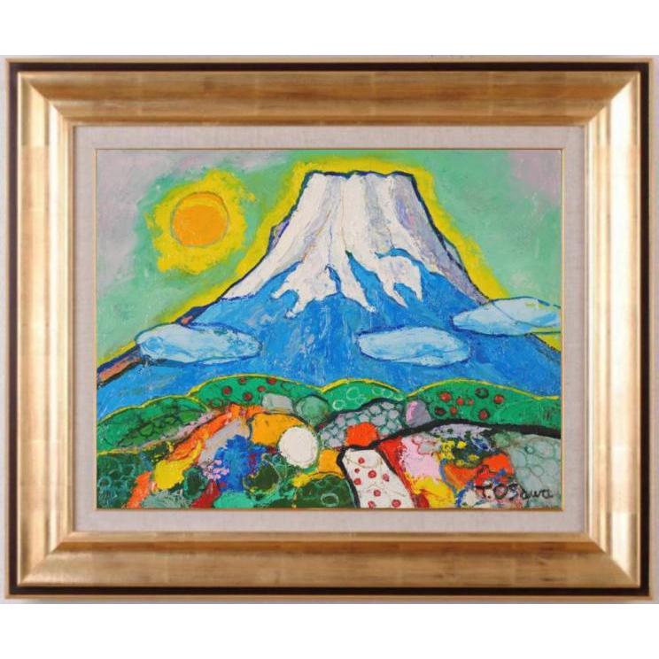 油彩画 / 青富士 油彩画 / 青富士 大沢武士 青富士・19 富士山 絵画 風景画 インテリア