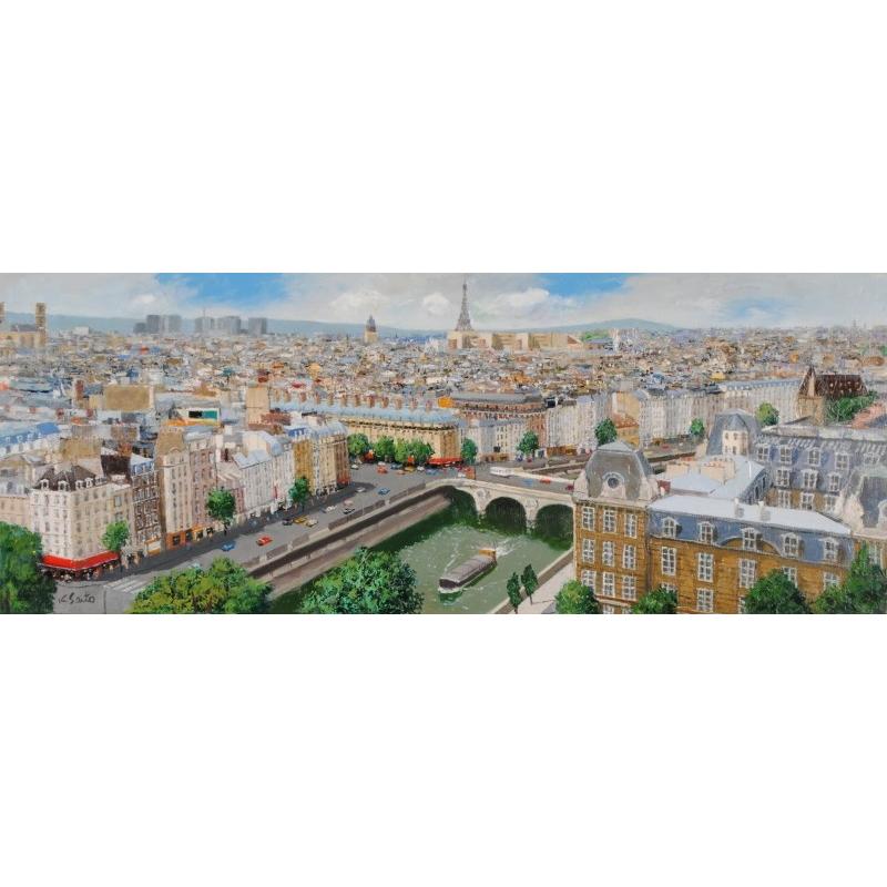 パリ 風景画 絵画 フランス 油絵 油彩画 斉藤要 「パリ」 額付き パリ 風景画 絵画 フランス 油絵 油彩画 斉藤要 「パリ」 額付き