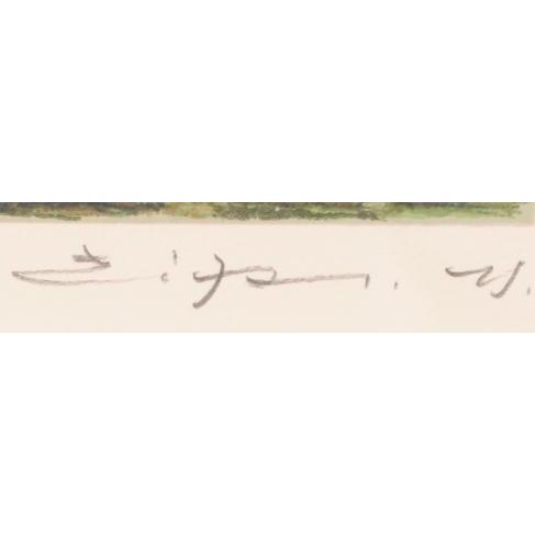 櫻井幸雄 絵画 「出番のないベンチ(発言力のある女子 櫻井幸雄 絵画 「出番のないベンチ(発言力のある女子