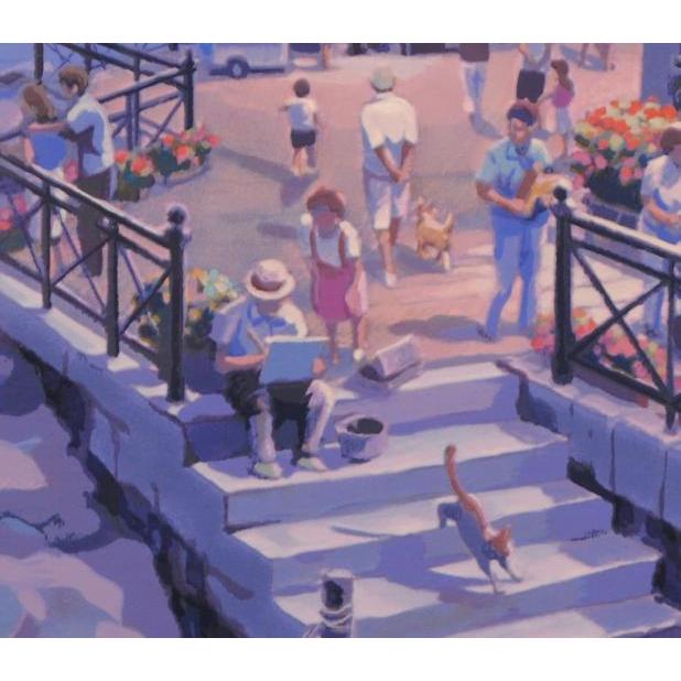 笹倉鉄平 カフェ・ベラ・ノッテ 海 絵画 風景画 イタリアカプリ 笹倉鉄平 カフェ・ベラ・ノッテ 海 絵画 風景画 イタリアカプリ