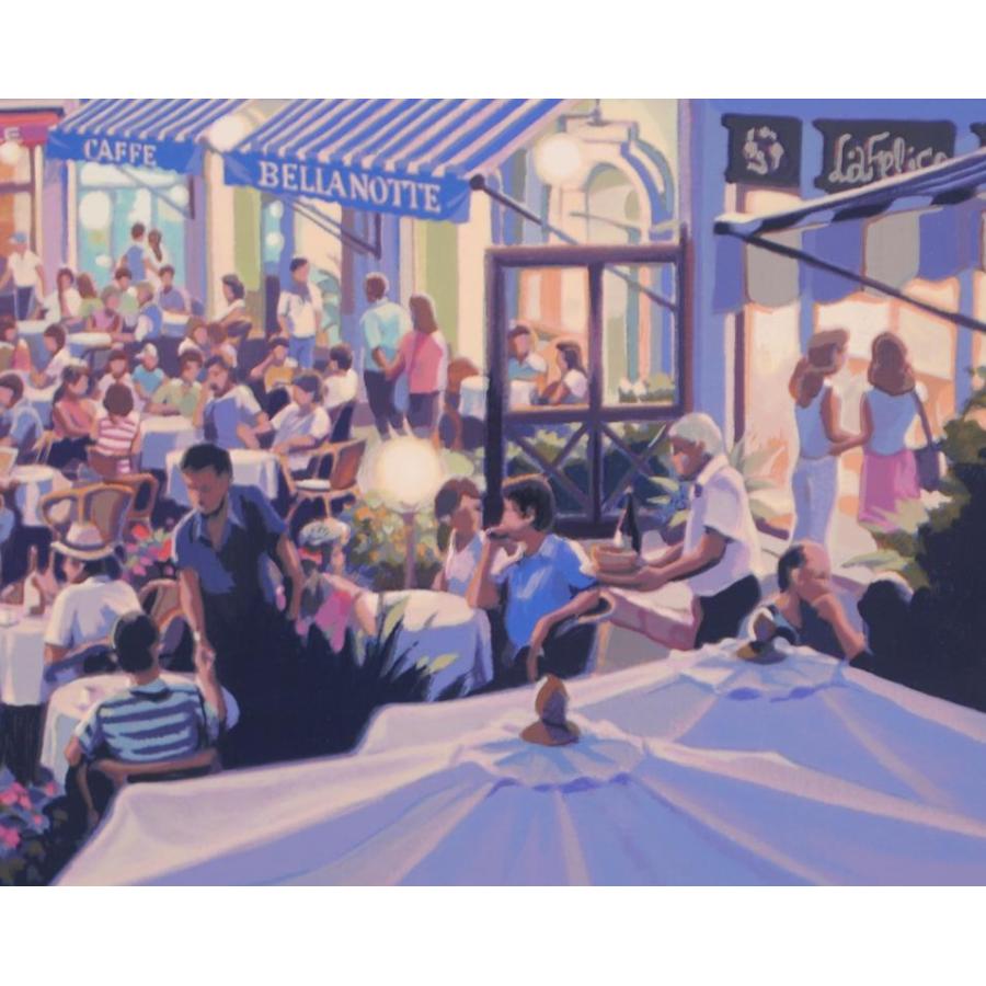 笹倉鉄平 カフェ・ベラ・ノッテ 海 絵画 風景画 イタリアカプリ 笹倉鉄平 カフェ・ベラ・ノッテ 海 絵画 風景画 イタリアカプリ